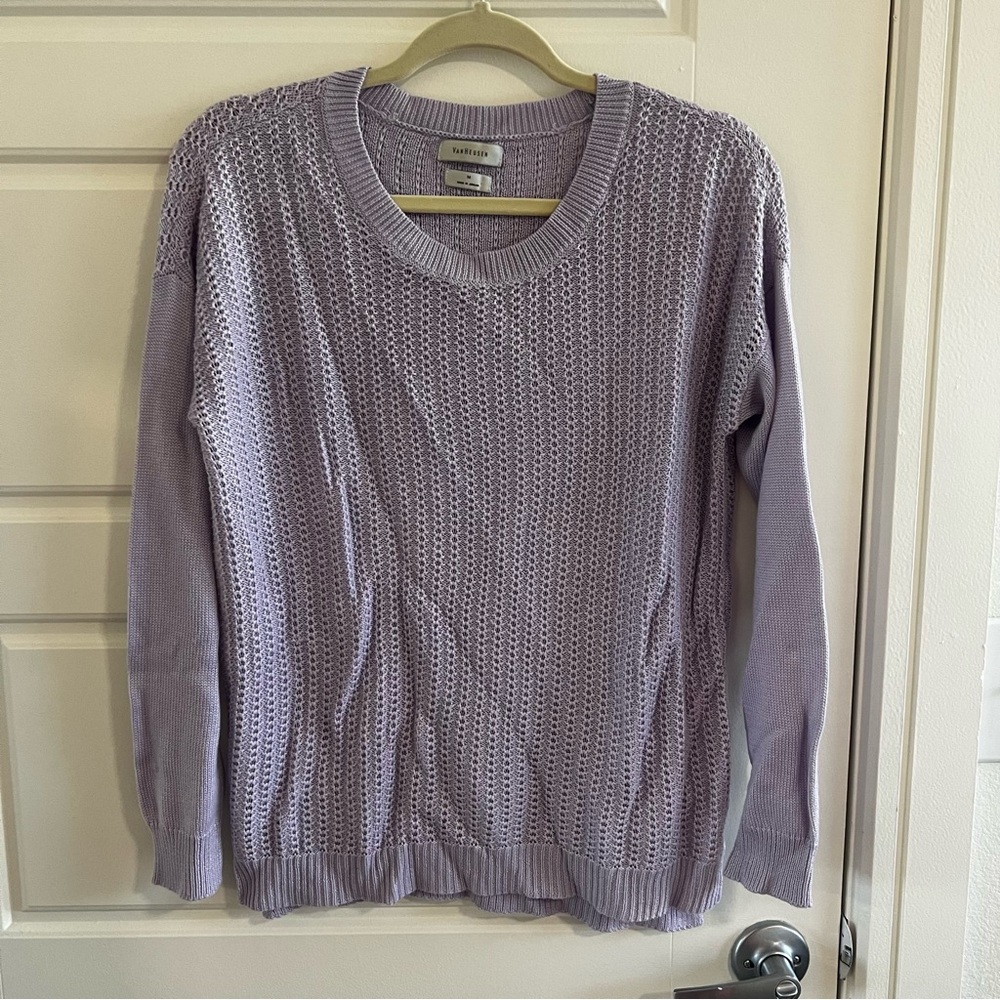 Purple Crochet Sweater